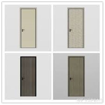 رنگ خاکستری با درب ورودی چوبی روکش دار آلومینیومی تک در قفل که برای خانه استفاده می شود